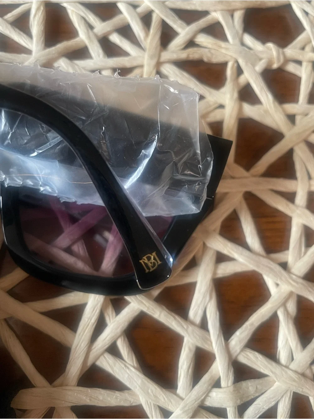 Badgley Mischka Felicite Sunglasses with Crystal Accents and Black Gradient Lens